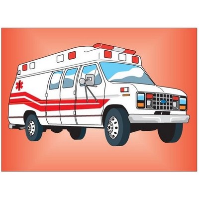 Ambulance Rectangle Badge w/ Bar Pin (2"x3")