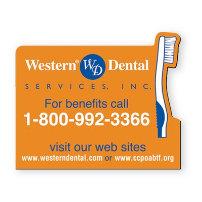2.5"X3" Toothbrush Stock Shape Vinyl Magnet - 20mil