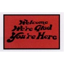 Logo Pin™ Standard Design Personalized Carpet (Welcome We're Glad You're Here) (3'x5')