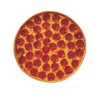 Pizza Acrylic Coaster w/Felt Back