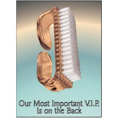 Nail Brush Hand Mirror (2"x3")