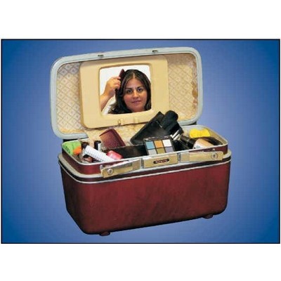 Makeup Case Rectangle Badge w/ Bar Pin (2 1/2"x3 1/2")