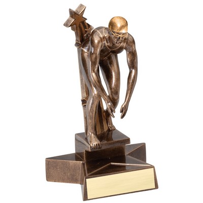 Swimming, Female Superstar Resin - 8-1/2"