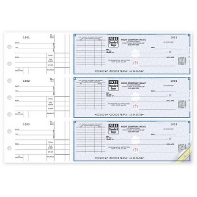 3-On-a-Page High Security Empty Voucher Checks (2 Part)