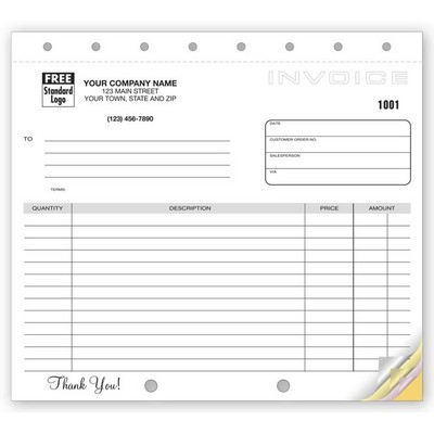 Invoices Forms - Small Lined, Classic Design (2 Part)