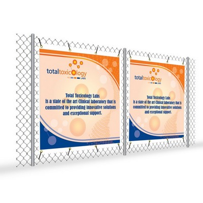 36"W x 24"H Fence Wrap, Vinyl, Double-Sided