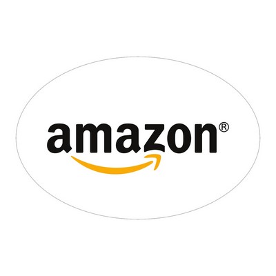 Oval Sticker | 2" x 3"| White Vinyl | Ultra Removable Adh Back | Screen