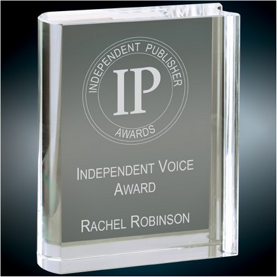 Heritage Crystal Book Award, 4 1/2" x 6"