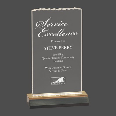 Gold Reflection Ice Top Acrylic Award (5"x10")