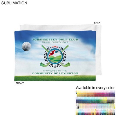 Plush and Soft Velour Terry Cotton Blend Sports, Sweat Towel, Sublimated Edge to Edge (12"x18")