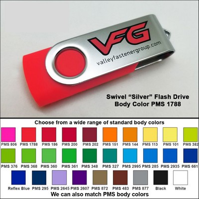 Swivel Flash Drive - 4 GB Memory - Body PMS 1788