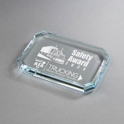Medium Beveled Clipped Corner Paperweight