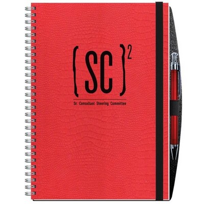 Embossed Alligator Textured Journal w/50 Sheets & Pen (7"x 10")