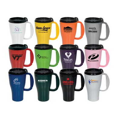 16 Oz. Double Wall Insulated Mug w/Slider Lid