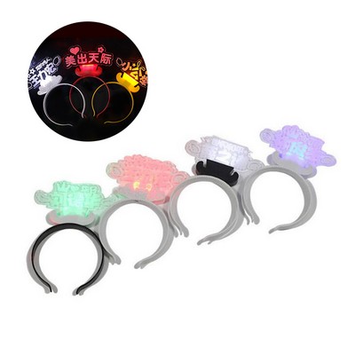 Custom Flashing LED Acrylic Headband