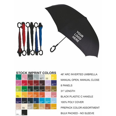 46" Arc - Manual open,inverted - prepack solid color assortment