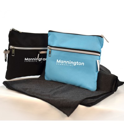 Travel Blanket With Recycled Rpet Pouch