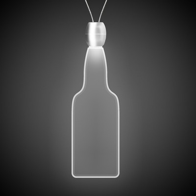 24" White Bottle Light-Up Pendant Necklace(Laser Engraved)