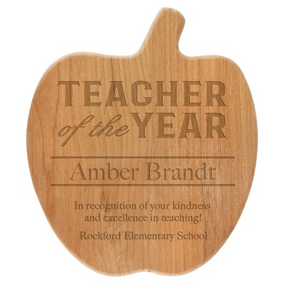 8" x 9 1/2" Alder Apple Plaque