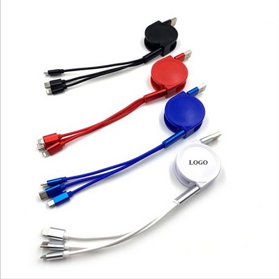 3" 1 Retractable Charging Cable