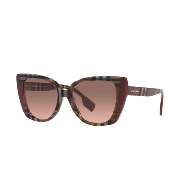 Burberry® Meryl Check Brown/Bordeaux Sunglasses