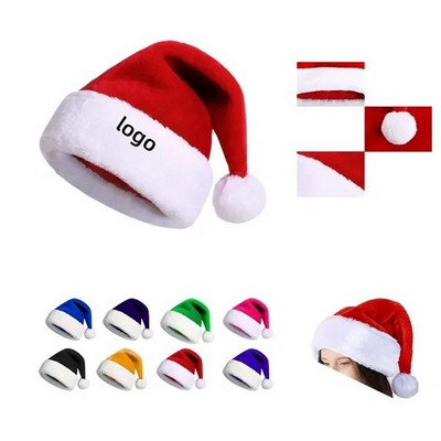 Custom Thickened Christmas Party Colored Santa Hat