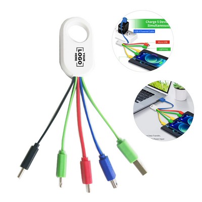 5-in-1 USB Fast Charging Cable With Carabiner