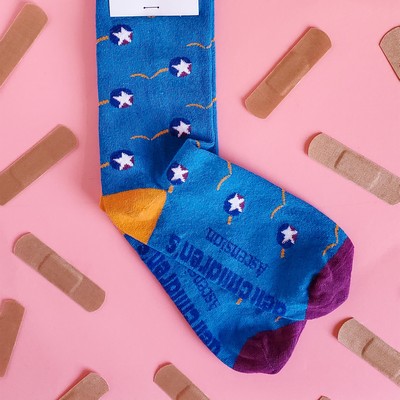 Patterned Pharmacist Socks - Dispense Comfort All Day Long - American Made