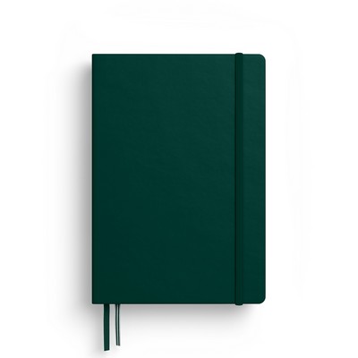 A5 Medium Hardcover Notebook - Forest Green, Squared Pages