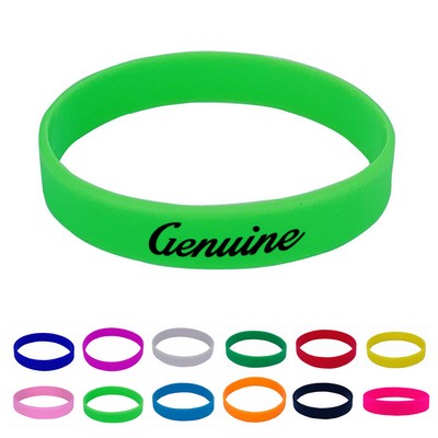 Debossed Ink Filled 1/2" Silicone Wristband