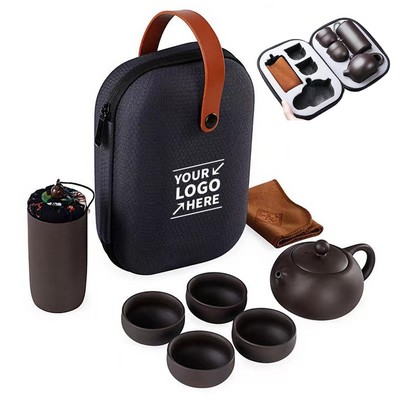 Portable Travel Ceramic Teapot Tea Set