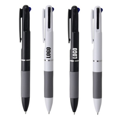 Push Action 3-Color Ballpoint Pen