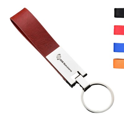 Custom Alloy Keychains with PU Loop