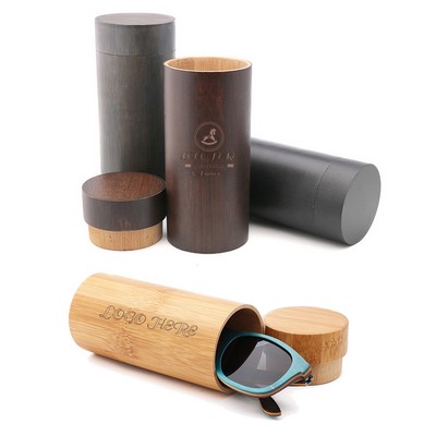 Bamboo Cylinder Sunglass Case