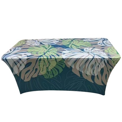8' Full-Color Stretch Tablecloth – Polyester/Spandex 180GSM