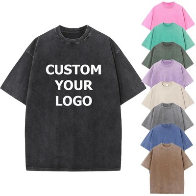 Wholesale Unisex Vintage Wash Tee Streetwear T Shirts
