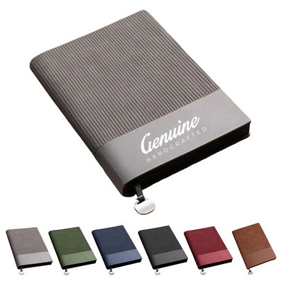PU Leather Bound Notebook with Ribbon Marker