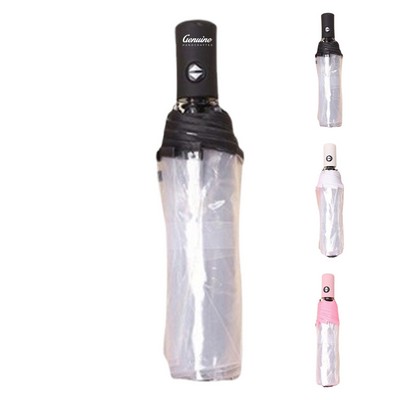 Transparent Trifold Automatic Open Umbrella
