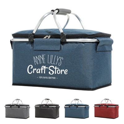 Oxford Fabric Zip Insulated Tote Bag