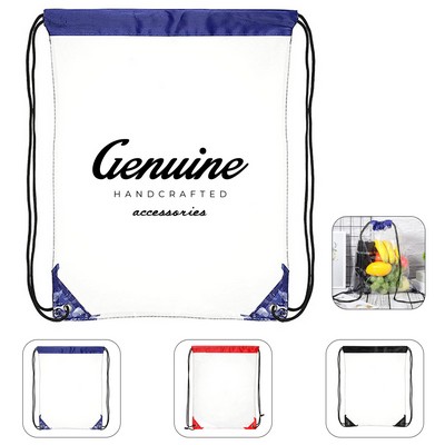 Water-resistant PVC Drawstring Backpack