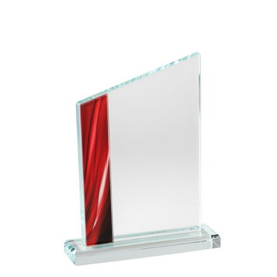 Saturn Ruby Crystal Award, 6 1/2"H