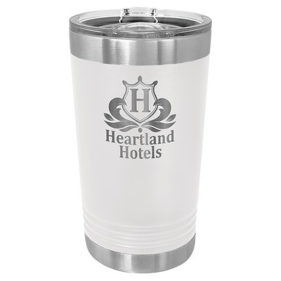 Polar Camel White 16 oz. Pint with Slider Lid