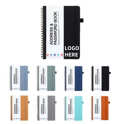 B5 Address Logbook w/ Strap-112 Pages