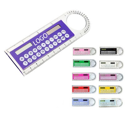 Multi-Function Solar Calculator Magnifier Ruler