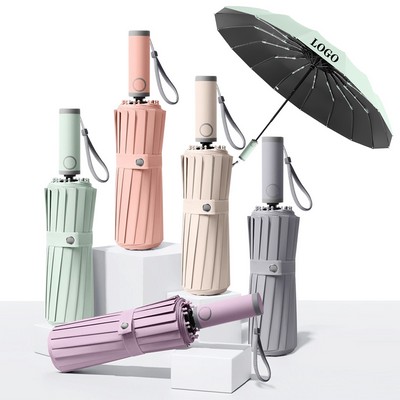 Large Travel Folding Inverted Reverse Umbrella Waterproof Automatic