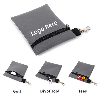 Zippered Golf Tee/Ball Storage Pouch