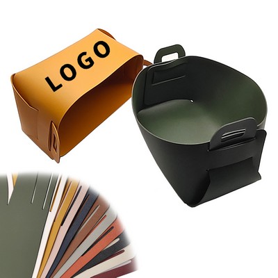 Decorative Faux Leather Basket