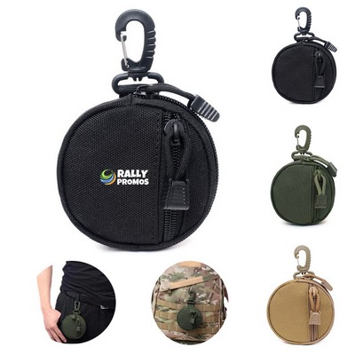 Round Key Coin Pouch Multifunction Tactical Bag Wallet