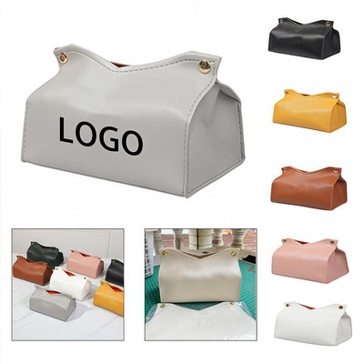 Elegant Faux Leather Tissue Holder