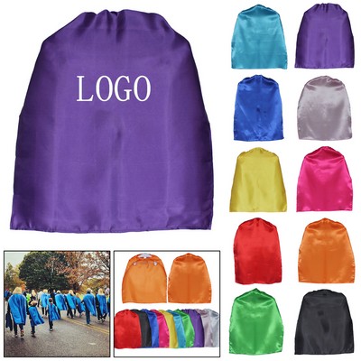 Kids Satin Superhero Cape w/ Tie Closure
